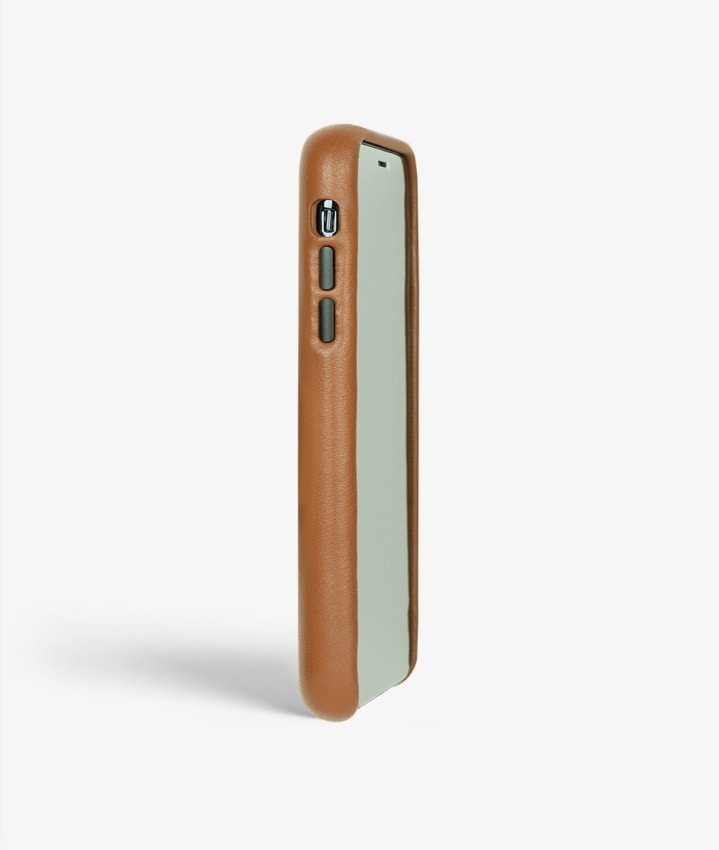 S.C iPhone X/XS Wrapped Egdes Nappa Cognac
