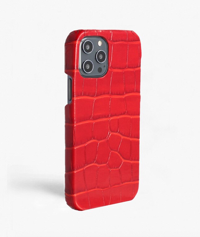 Cover iPhone 12 Pro Max Croco Rød