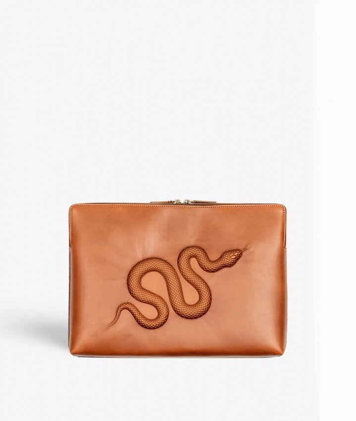 Computertaske 15" Snake Vegetable Brun