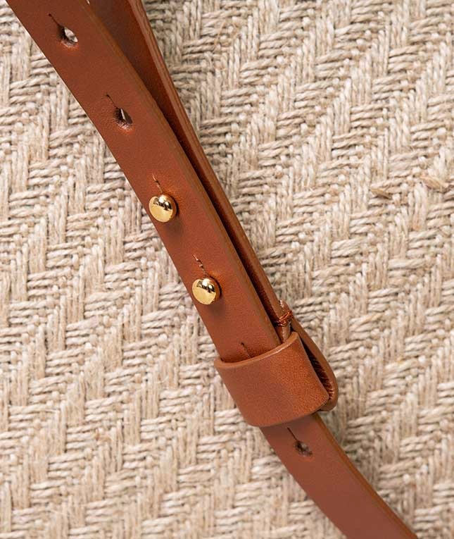 Trend Bag Jute Leather Vegetable Tanned Brun