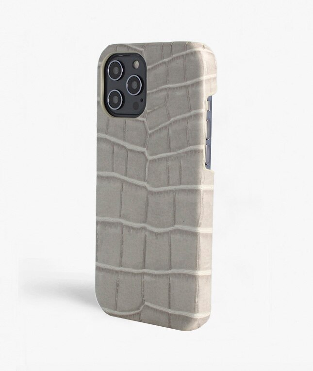 Cover iPhone 12 Pro Max Croco Grå