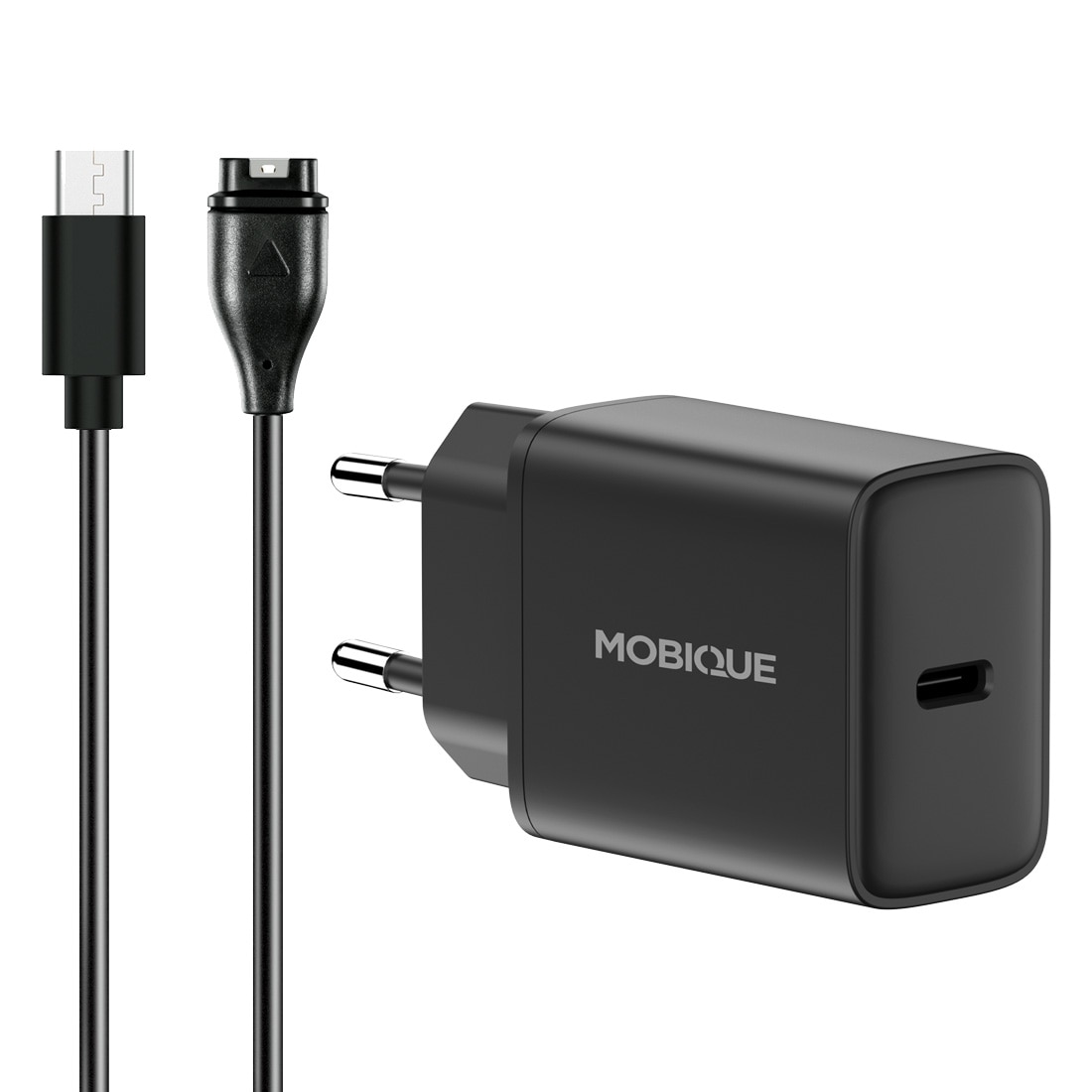 Komplet oplader Garmin Venu 2 kabel og vægoplader 20W Sort