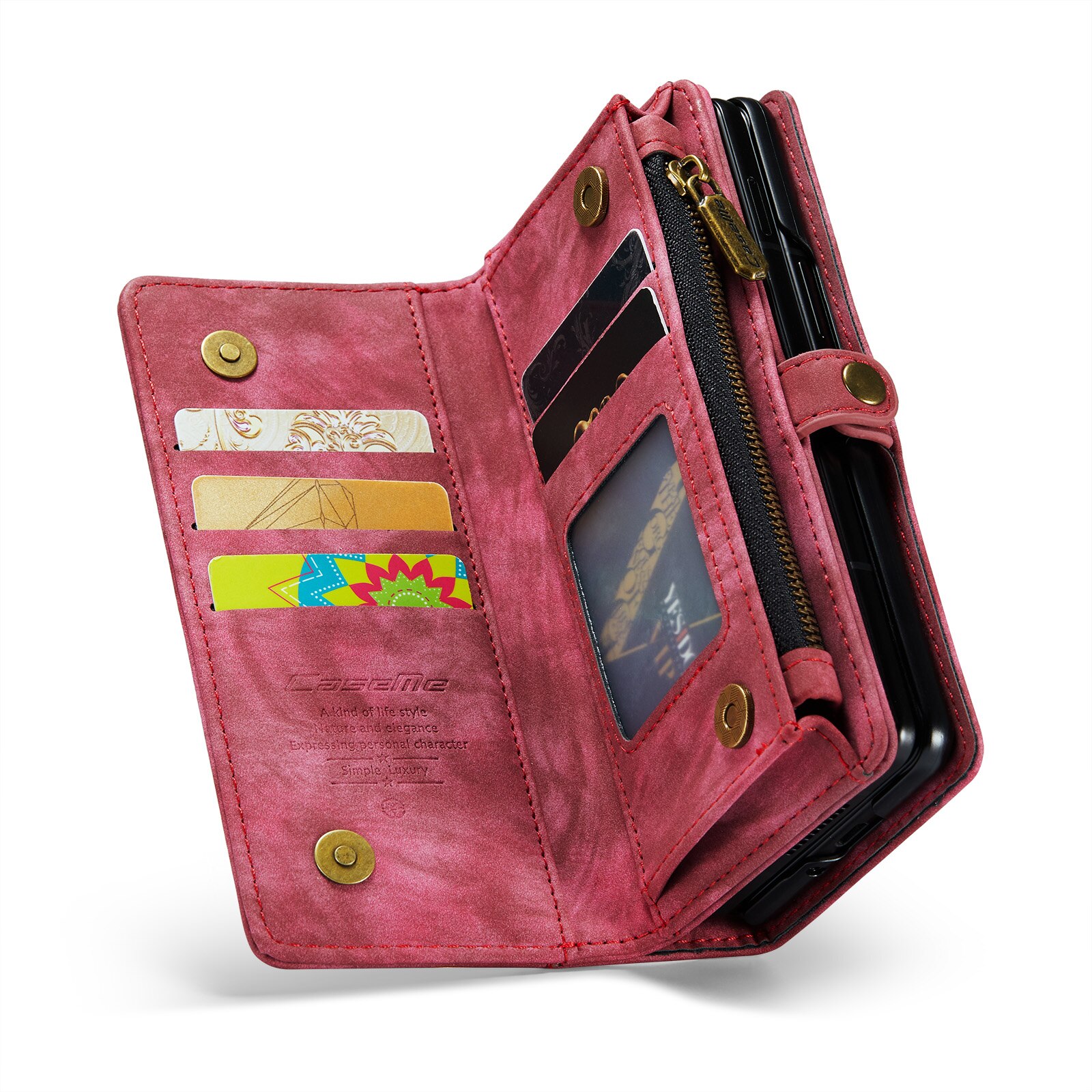 Multi-slot Mobiltaske Samsung Galaxy Z Fold 4 Rød