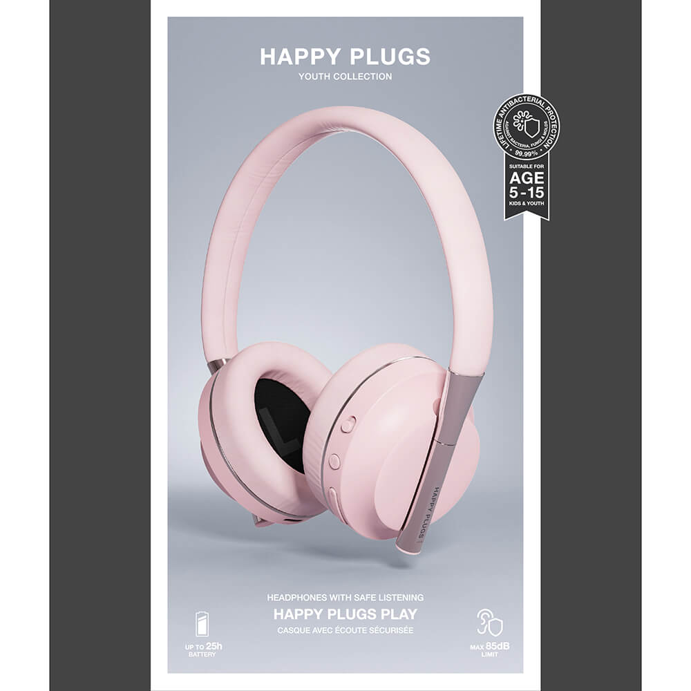 Play Youth Trådløse Over-Ear Hovedtelefoner 85dB lyserød