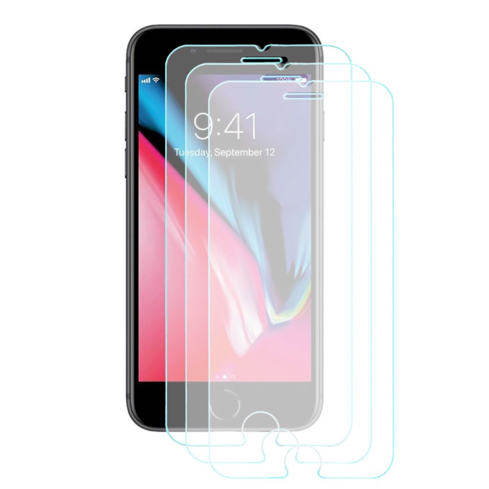 Sæt iPhone 7 3-pack Hærdet Glas 0.3mm Skærmbeskytter