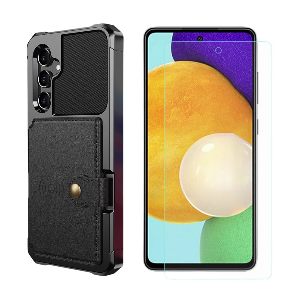 Samsung Galaxy A54 Beskyttelsessæt Cover Tough Multi-slot og Skærmbeskyttelse
