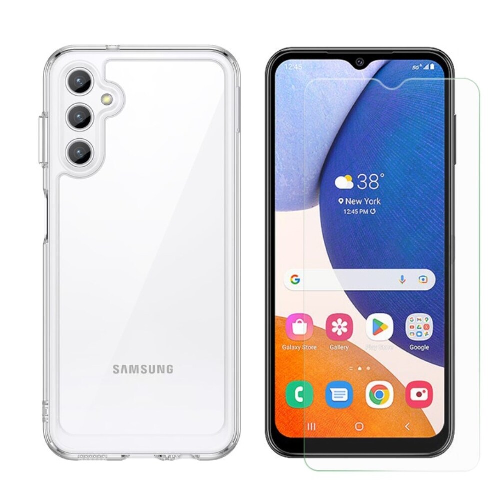 Samsung Galaxy A14 Beskyttelsessæt Cover og Skærmbeskyttelse
