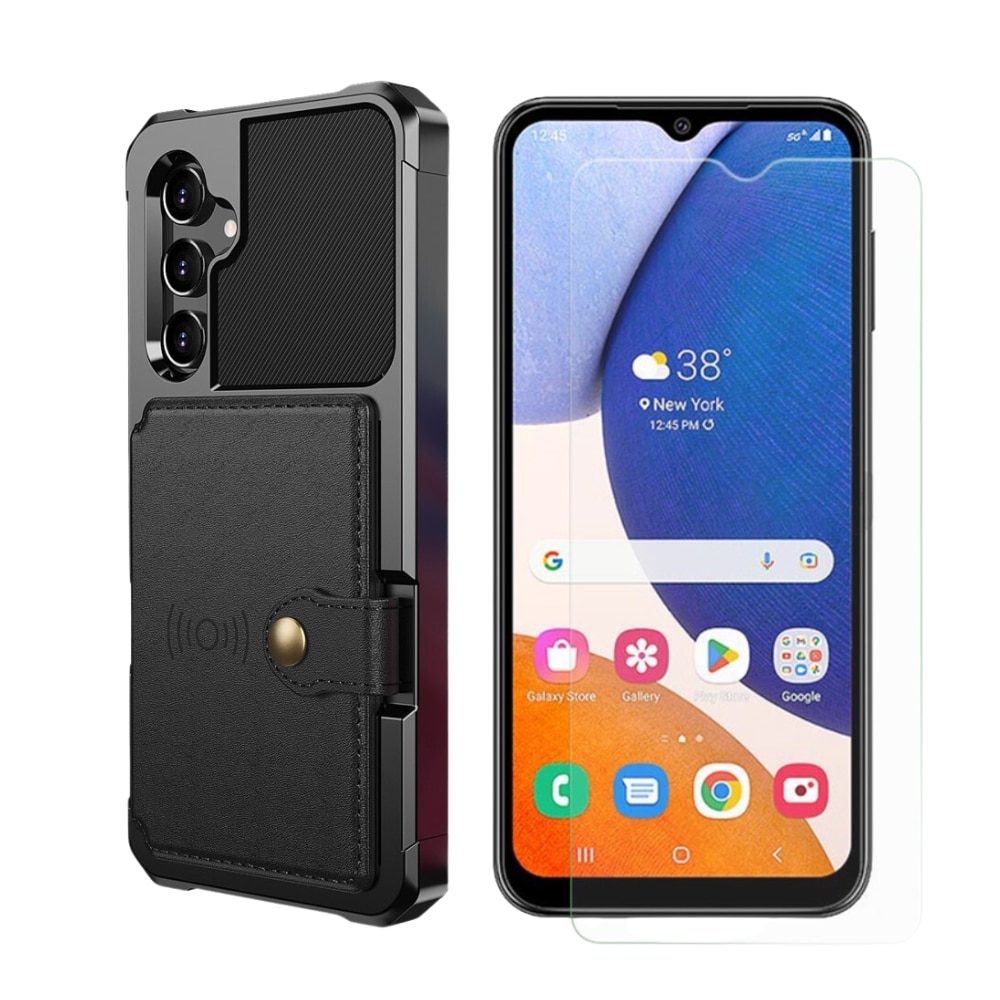 Samsung Galaxy A14 Beskyttelsessæt Cover Tough Multi-slot og Skærmbeskyttelse