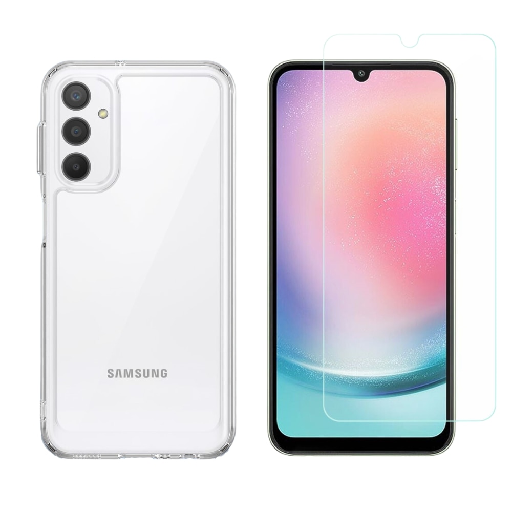 Samsung Galaxy A24 Beskyttelsessæt Cover og Skærmbeskyttelse