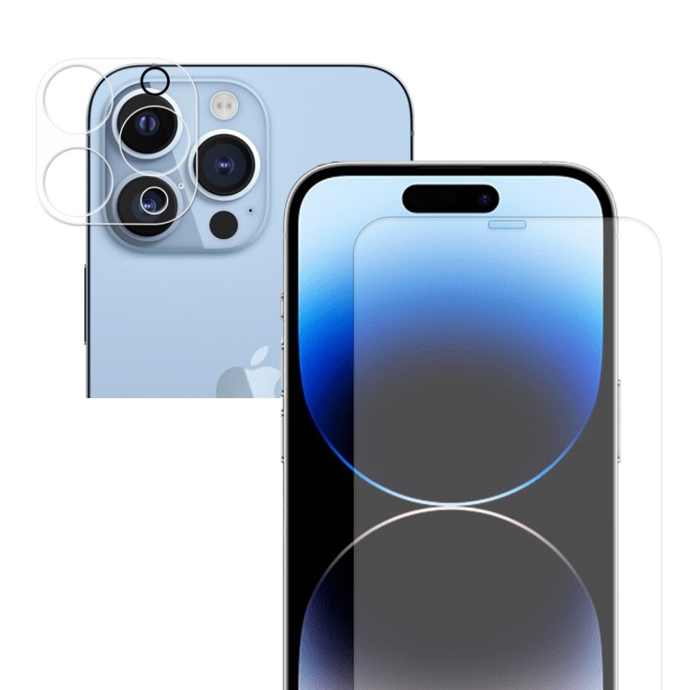 iPhone 15 Pro Max Kamerabeskyttelse og Hærdet Glas Skærmbeskytter