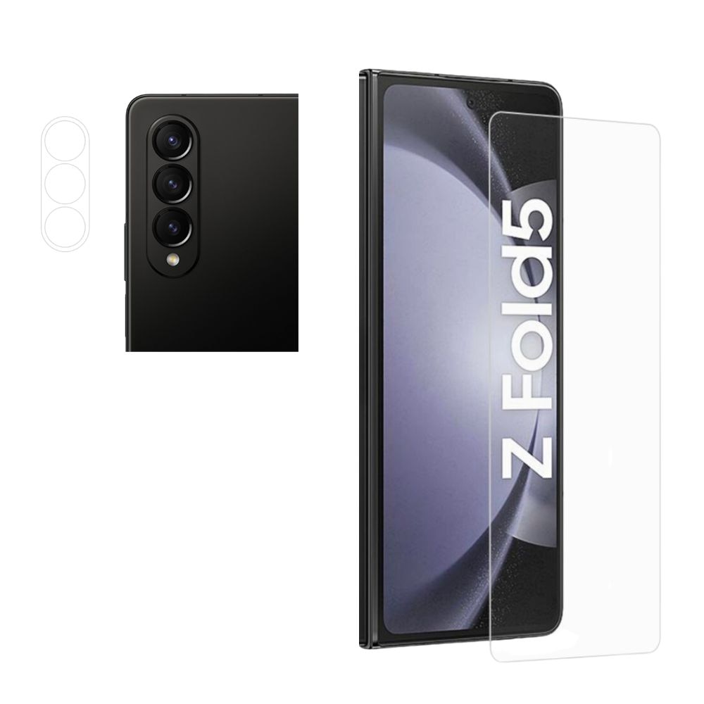 Samsung Galaxy Z Fold 5 Kamerabeskyttelse og Hærdet Glas Skærmbeskytter