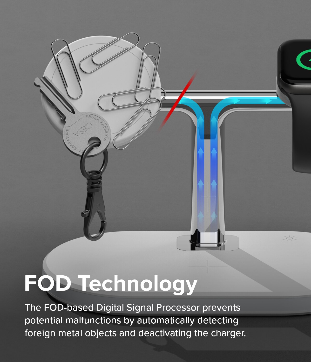 3-in-1 Wireless Charger Stand hvid