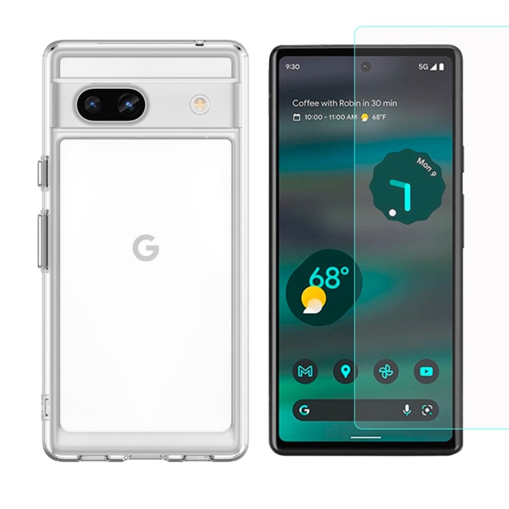 Google Pixel 7a Beskyttelsessæt Cover og Skærmbeskyttelse
