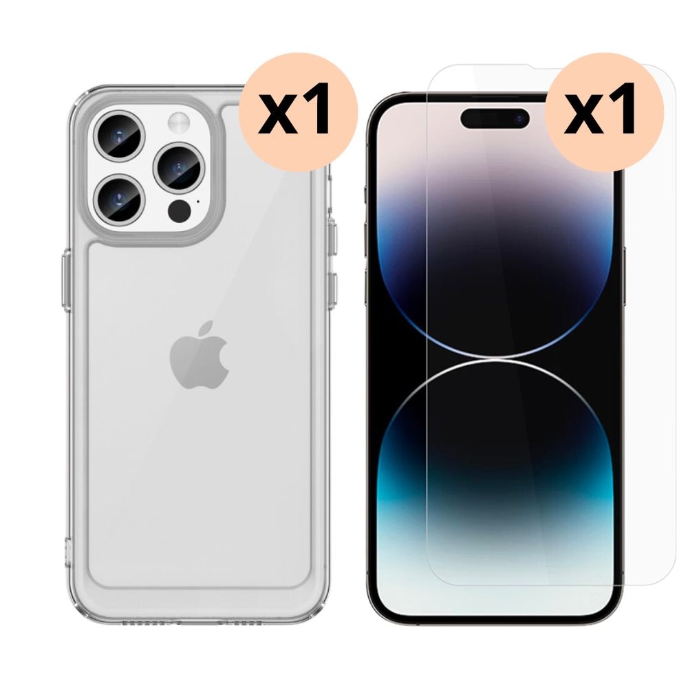 iPhone 15 Pro Beskyttelsessæt Cover og Skærmbeskyttelse