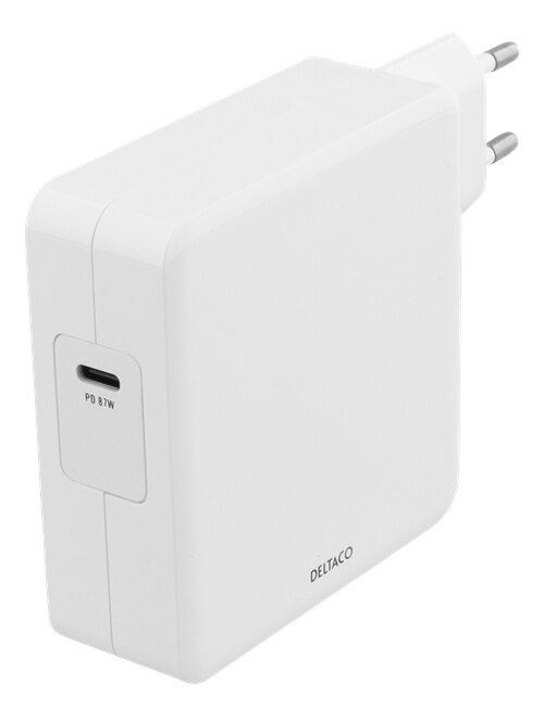 87W Strømadapter USB-C Hvid