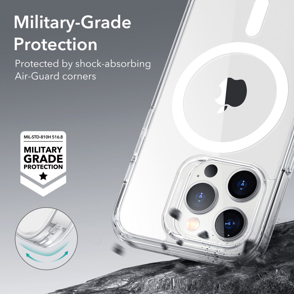 Classic Hybrid HaloLock MagSafe iPhone 14 Pro Max Gennemsigtig