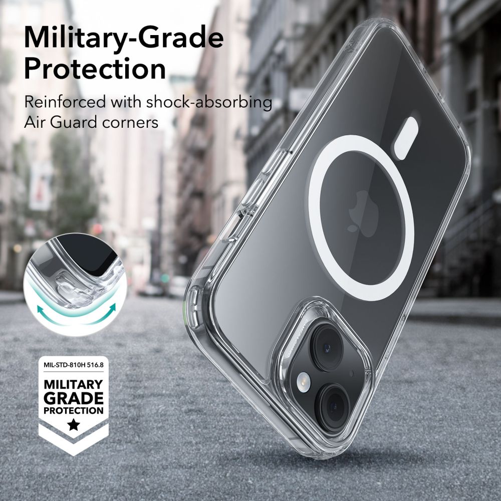 Classic Hybrid HaloLock MagSafe iPhone 15 Plus Gennemsigtig