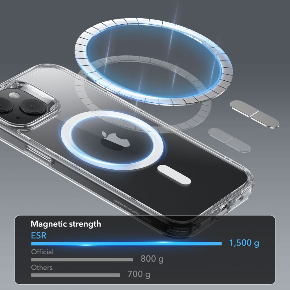 Classic Hybrid HaloLock MagSafe iPhone 15 Plus Gennemsigtig