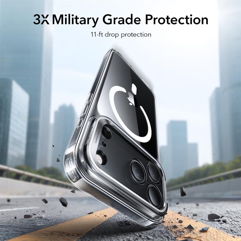 Classic Kickstand HaloLock MagSafe iPhone 17 Pro Gennemsigtig