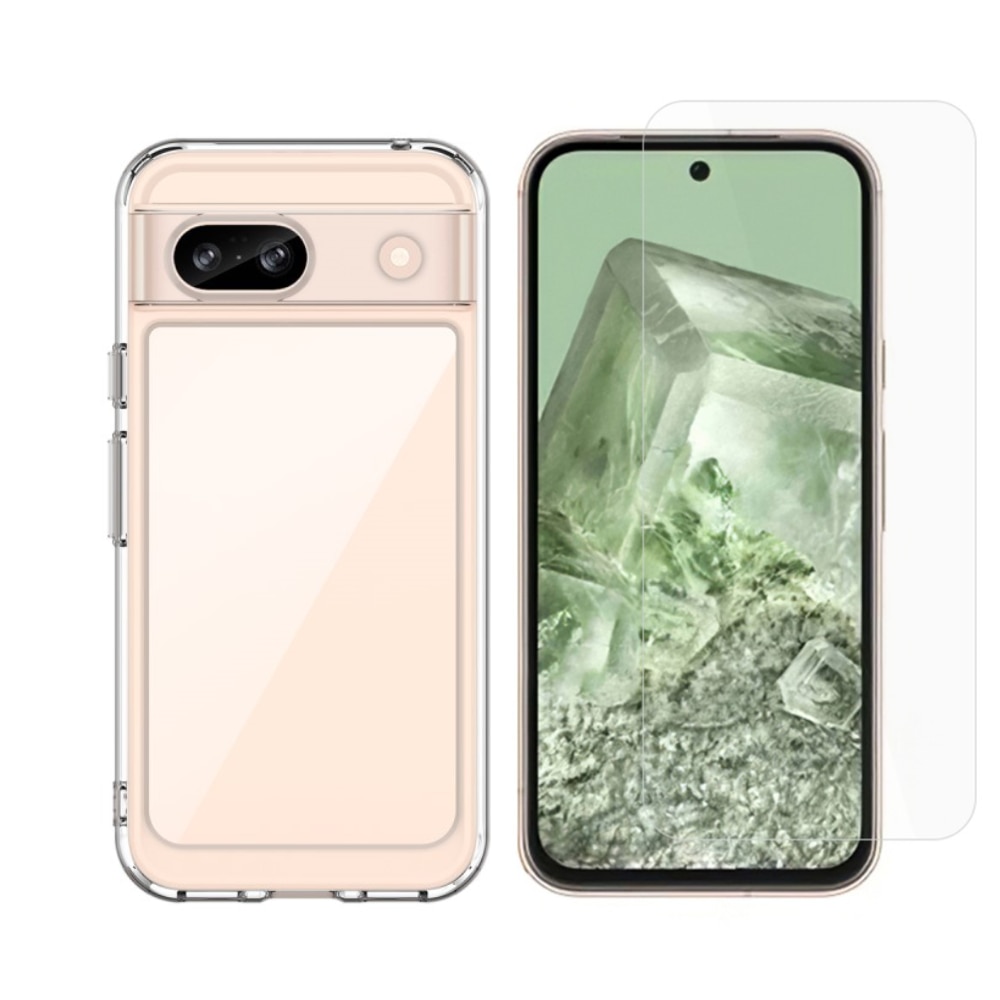 Google Pixel 8a Beskyttelsessæt Cover og Skærmbeskyttelse