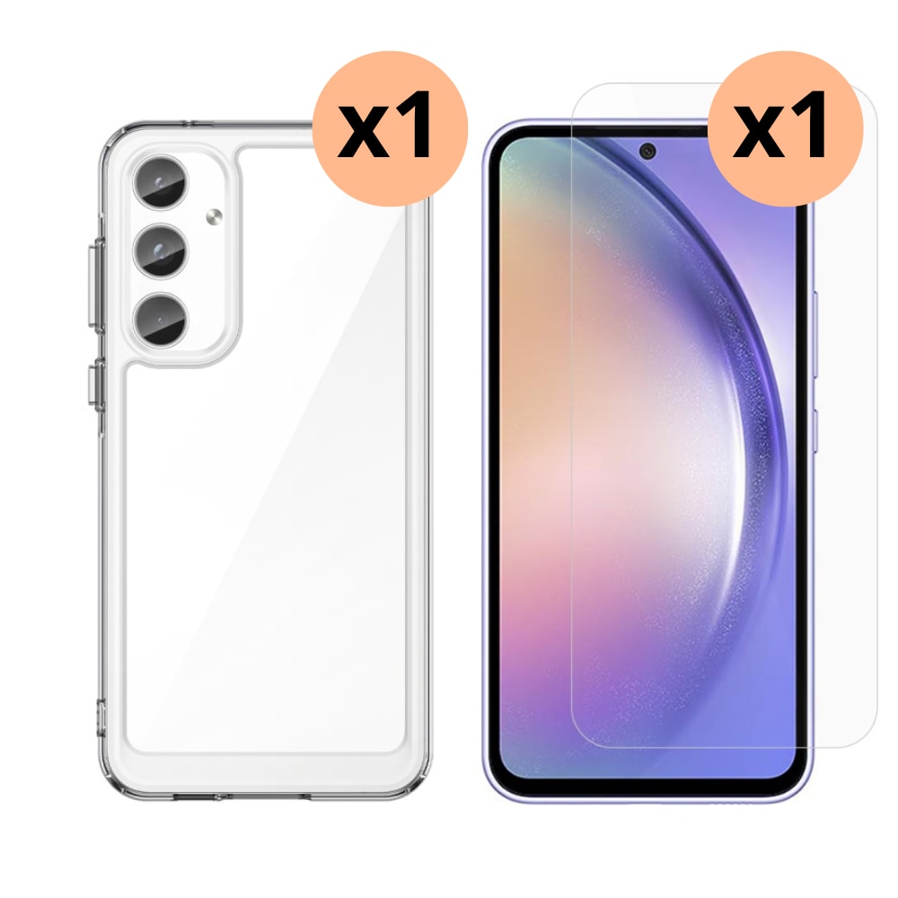 Samsung Galaxy A55 Beskyttelsessæt Cover og Skærmbeskyttelse