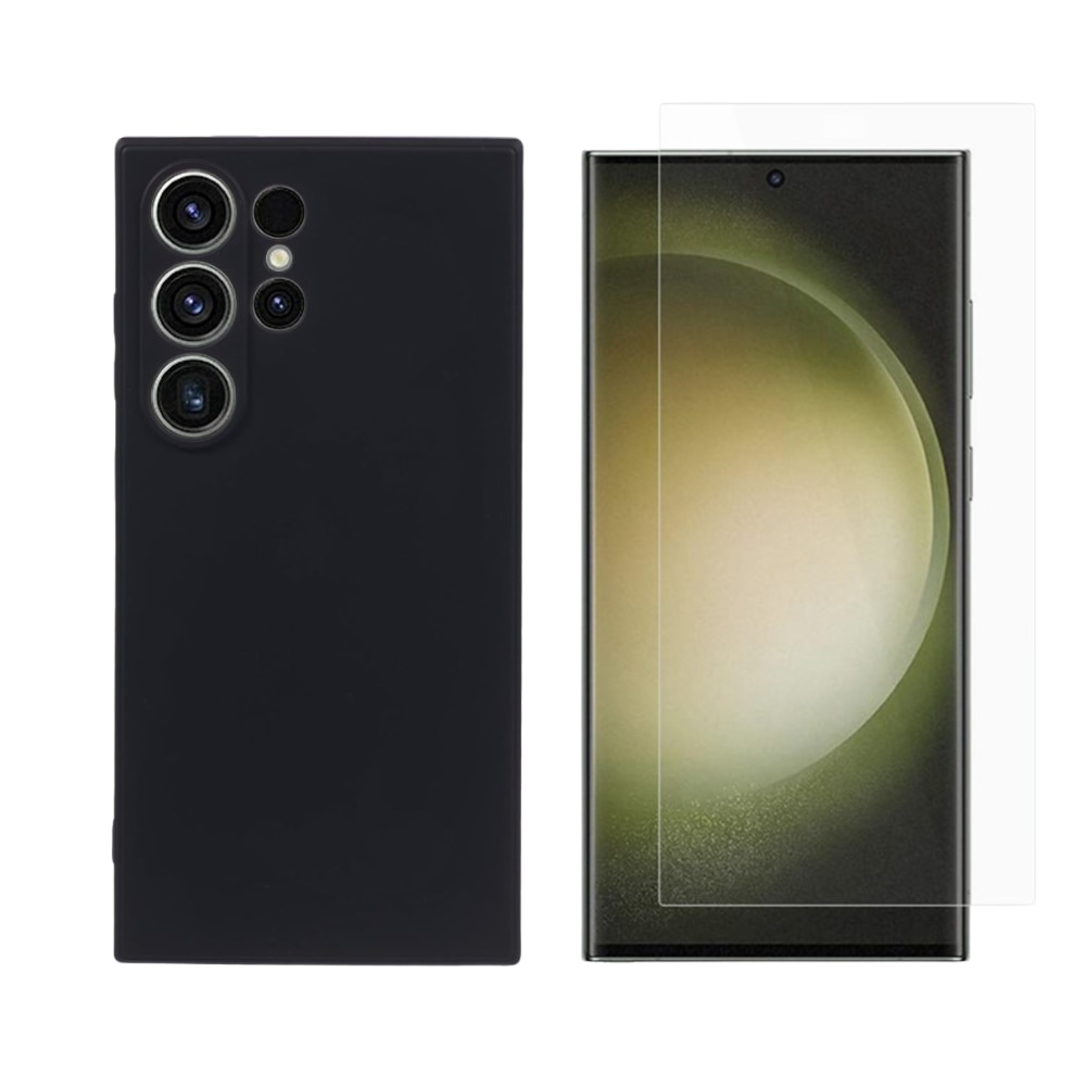 Samsung Galaxy S24 Ultra Beskyttelsessæt TPU-cover og Skærmbeskyttelse