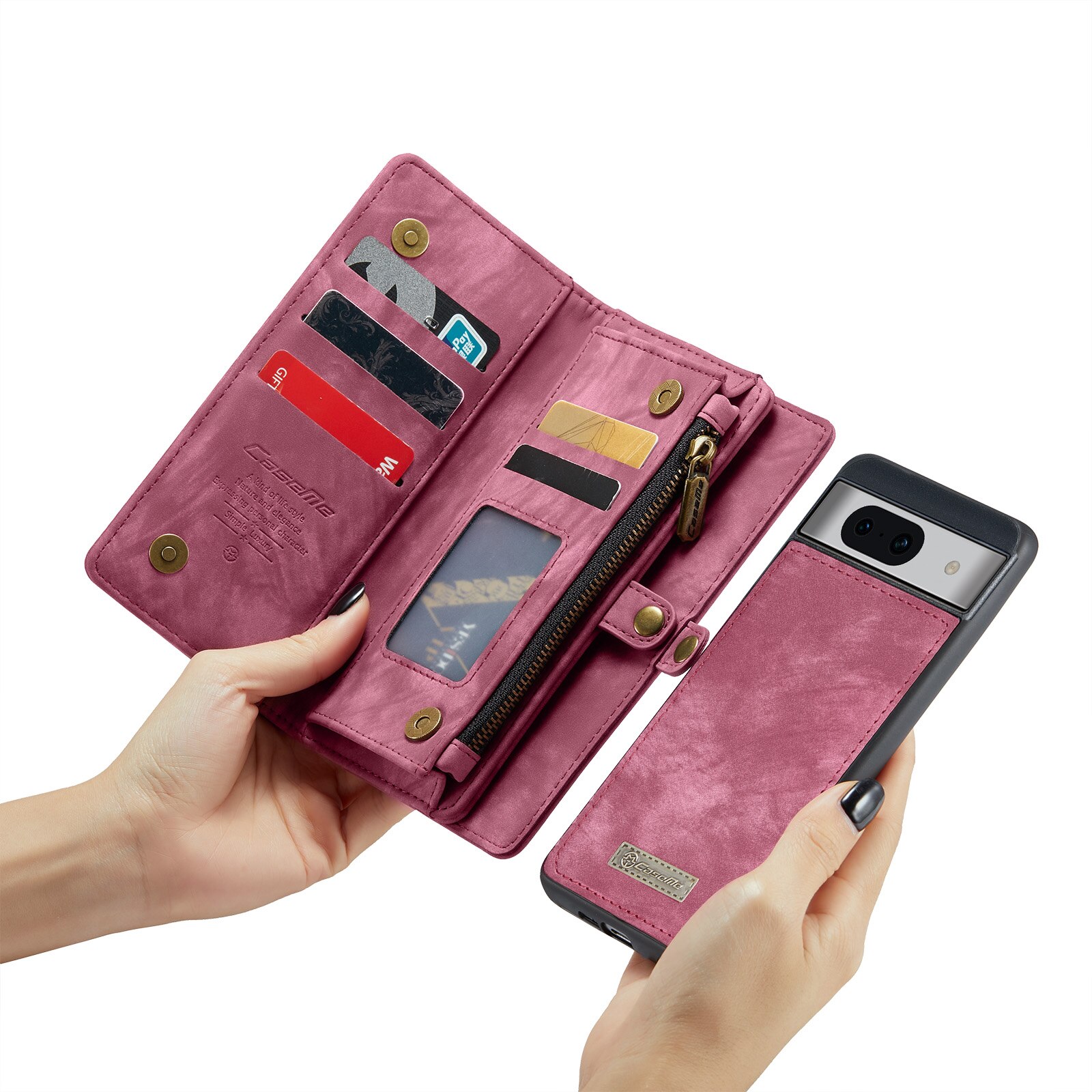 Multi-slot Mobiltaske Google Pixel 8a Rød
