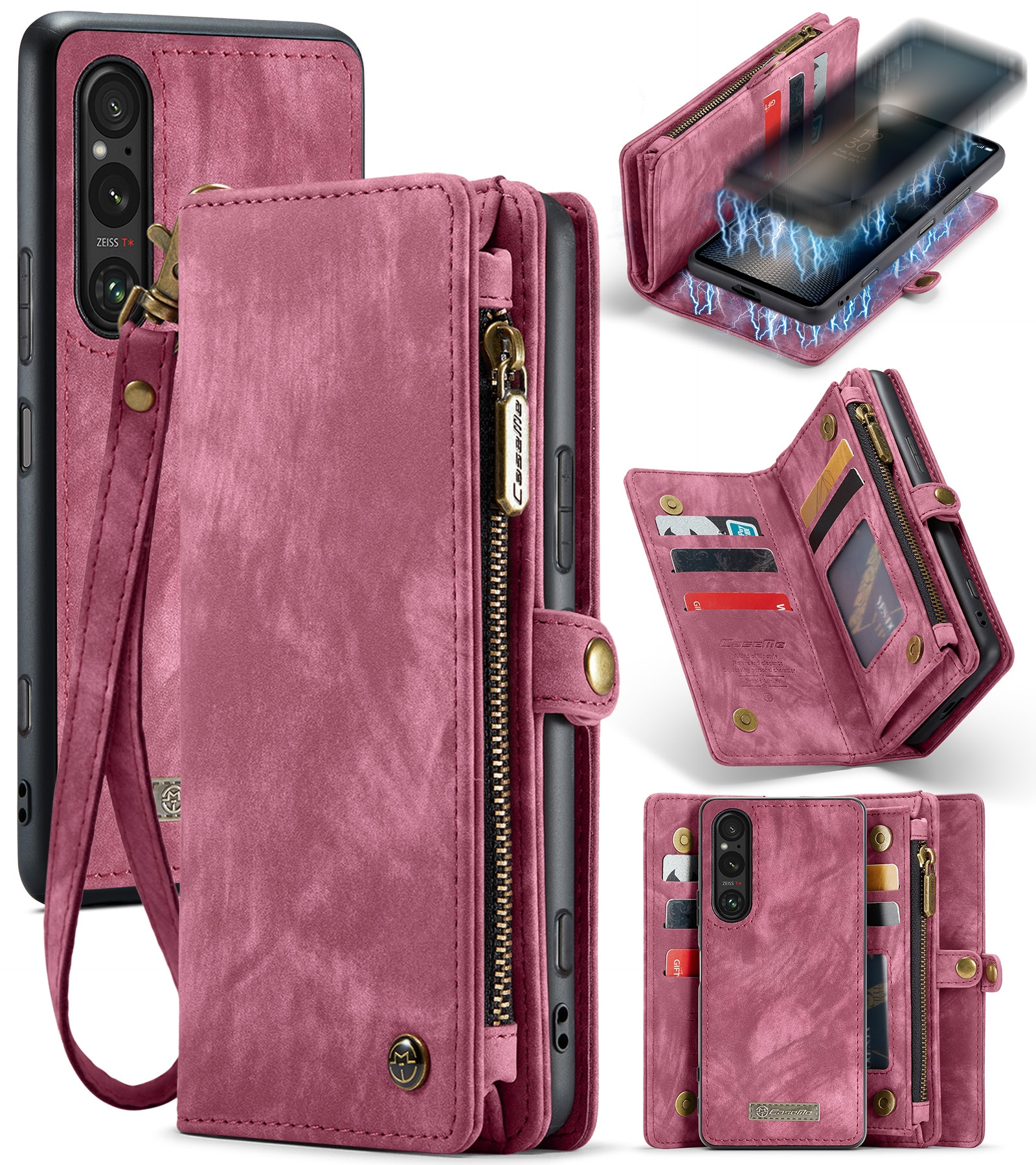 Multi-slot Mobiltaske Sony Xperia 10 VI rød
