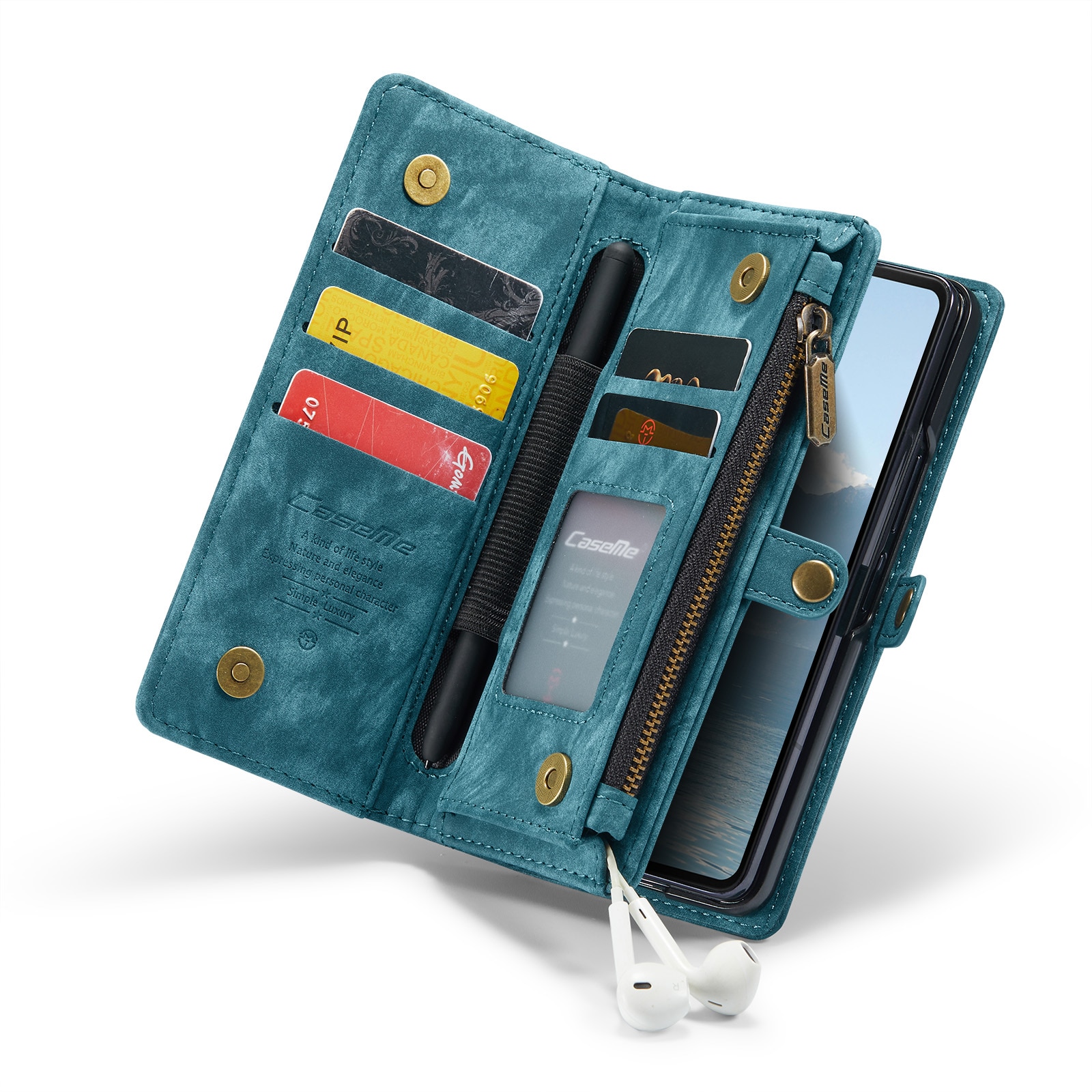 Multi-slot Mobiltaske Samsung Galaxy Z Fold 6 Blå