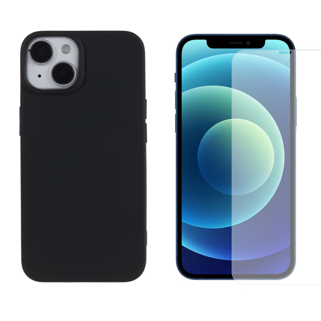 iPhone 14 Beskyttelsessæt TPU-cover og Skærmbeskyttelse