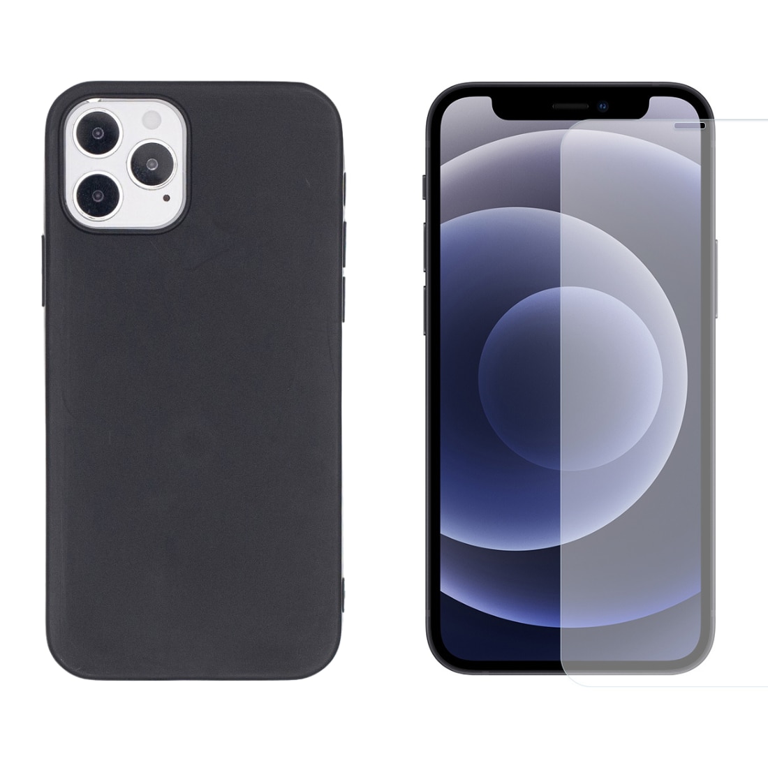 iPhone 12/12 Pro Beskyttelsessæt TPU-cover og Skærmbeskyttelse