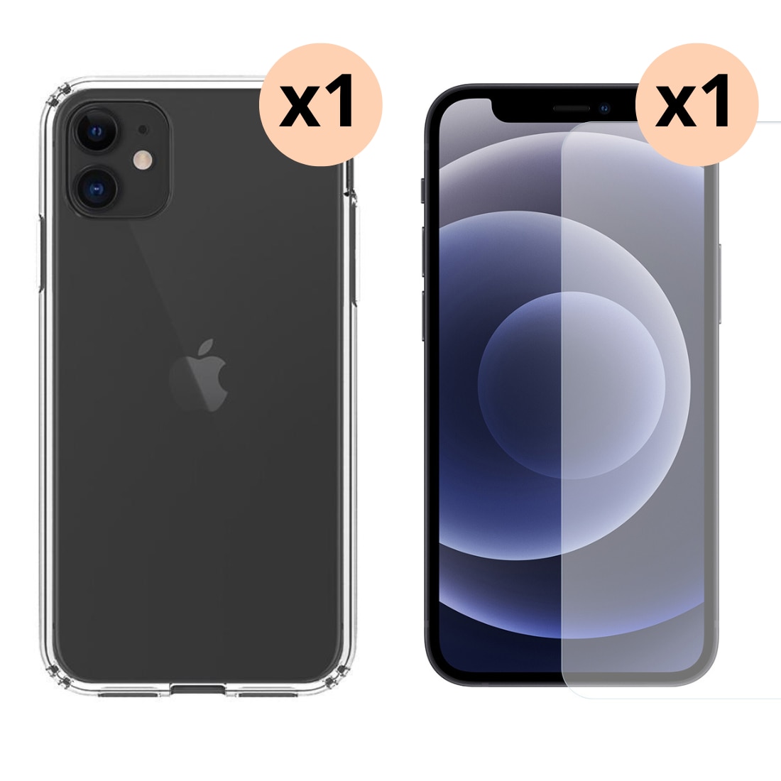 iPhone 11 Beskyttelsessæt Cover og Skærmbeskyttelse