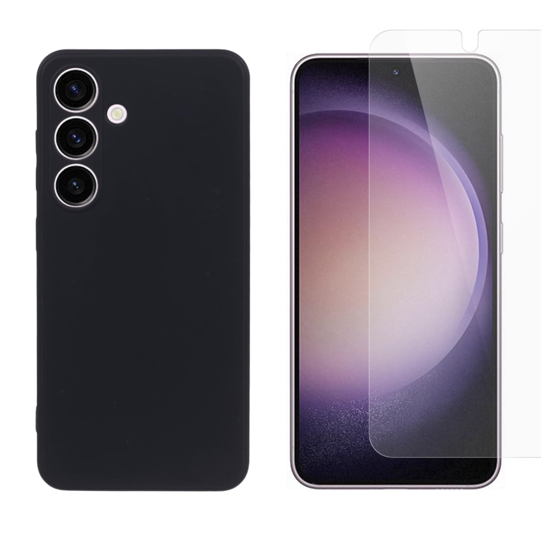 Samsung Galaxy S24 Beskyttelsessæt TPU-cover og Skærmbeskyttelse