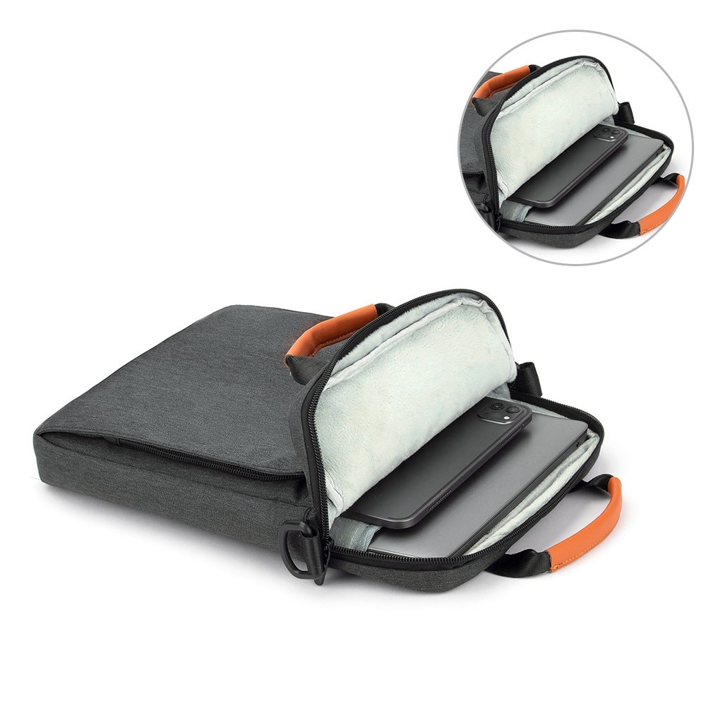 Taske med skulderrem til 13,3" laptop/tablet grå