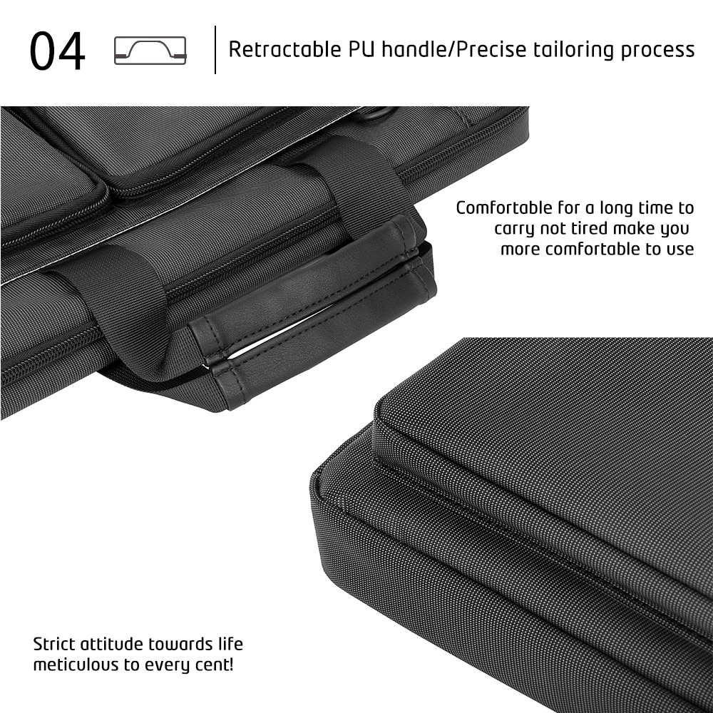 Laptoptaske med skulderrem & opbevaring 13-14" grå