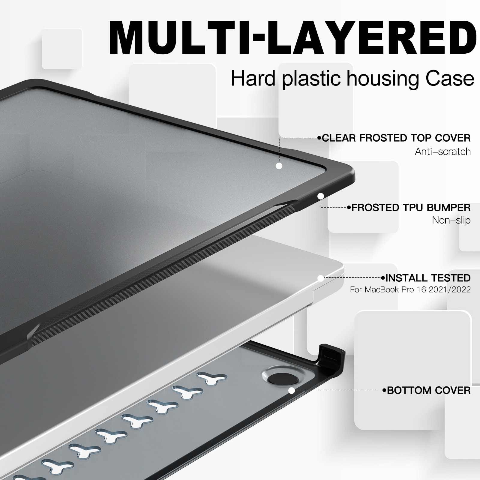 Stødsikkert Cover Apple MacBook Pro 16 2024 Sort