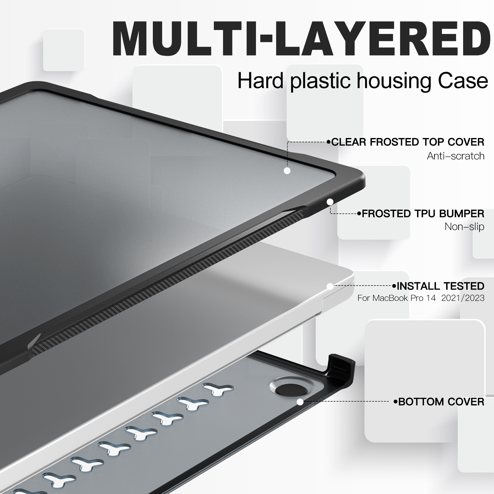 Stødsikkert Cover Apple MacBook Pro 14 2023 Sort