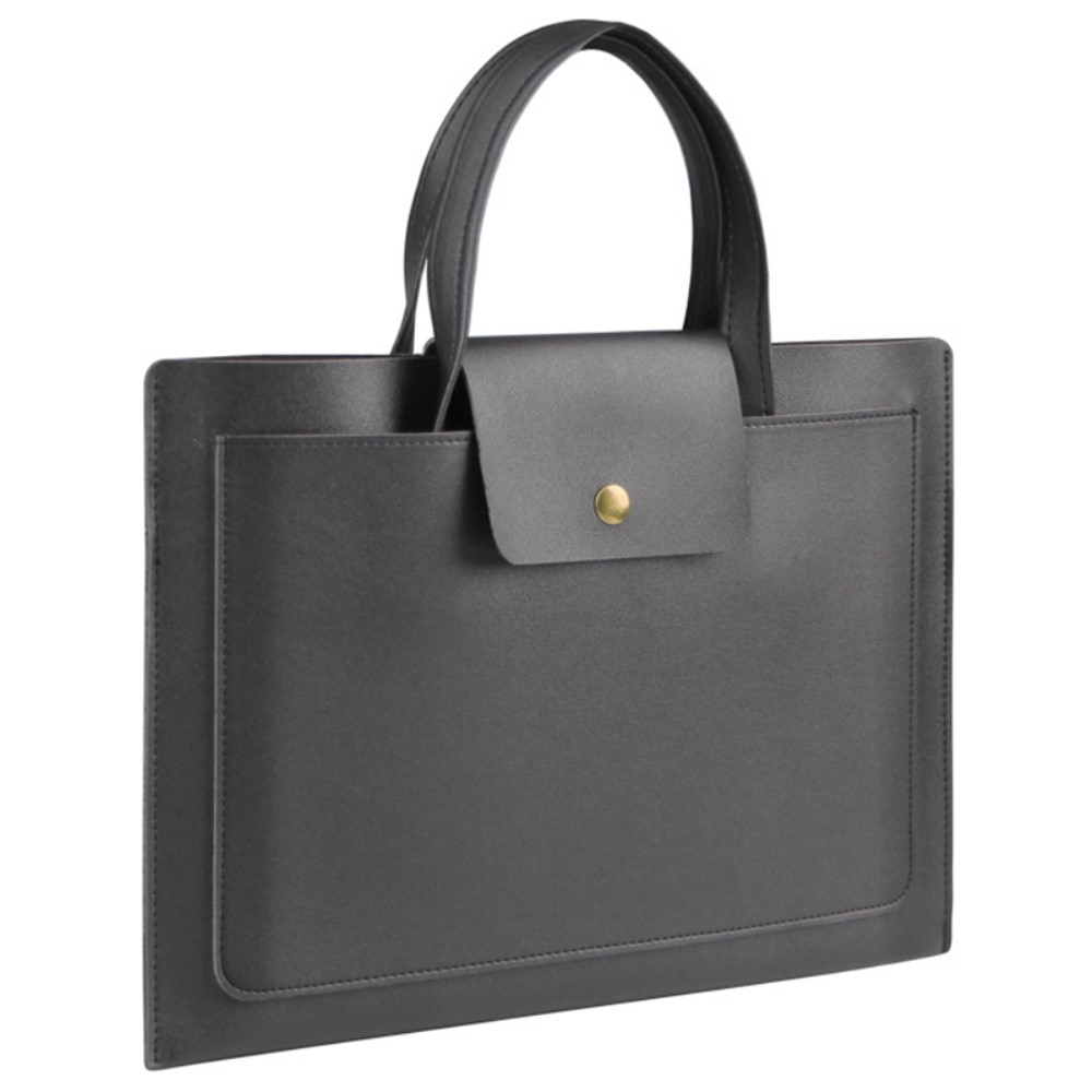 Elegant laptop-taske med håndtag 14" sort