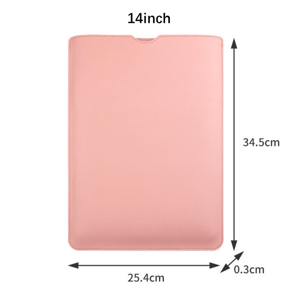 Laptop Sleeve Læder 14" sort