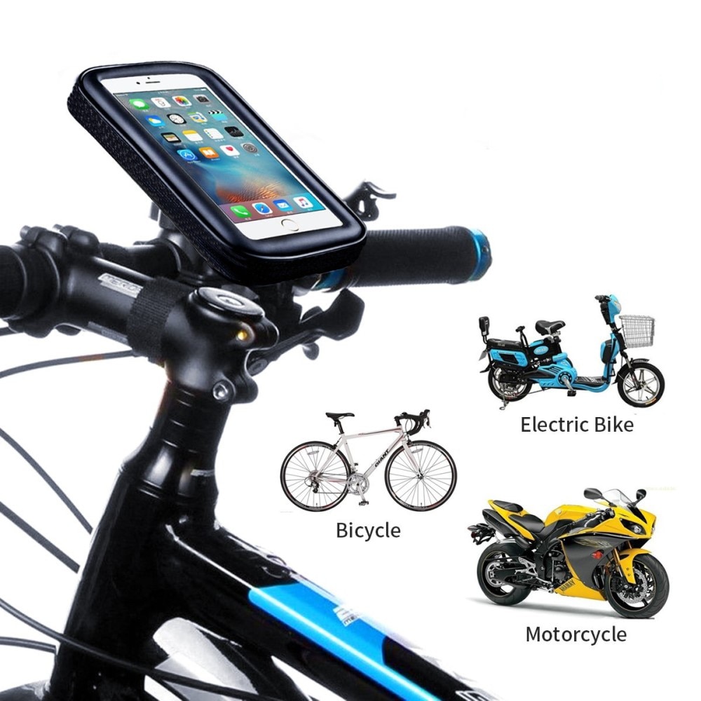 Vandtæt mobilholder til cykel/motorcykel XL sort