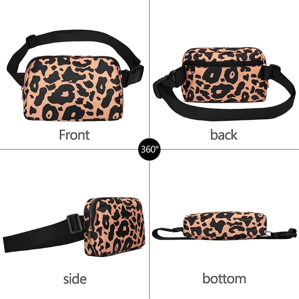 Crossbody taske Nylon leopard