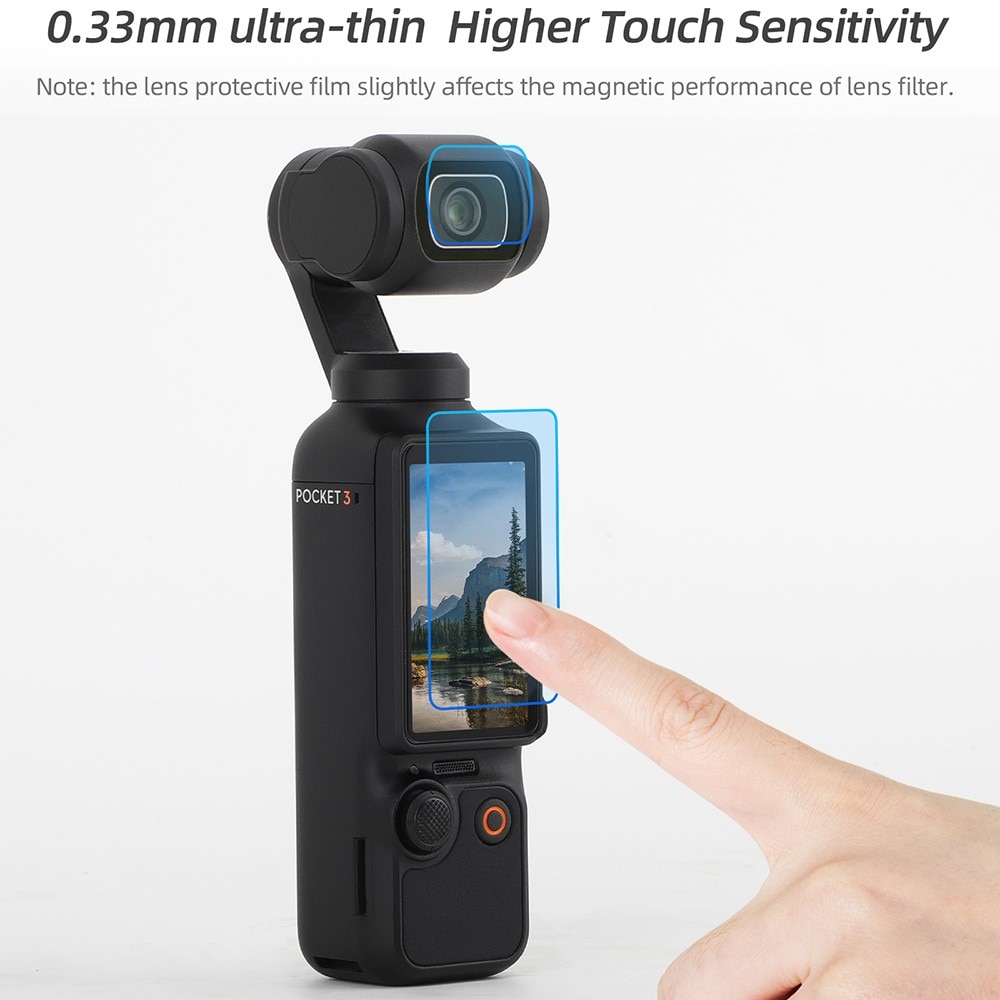 Hærdet Glas Skærmbeskytter + Linsebeskytter DJI Osmo Pocket 3