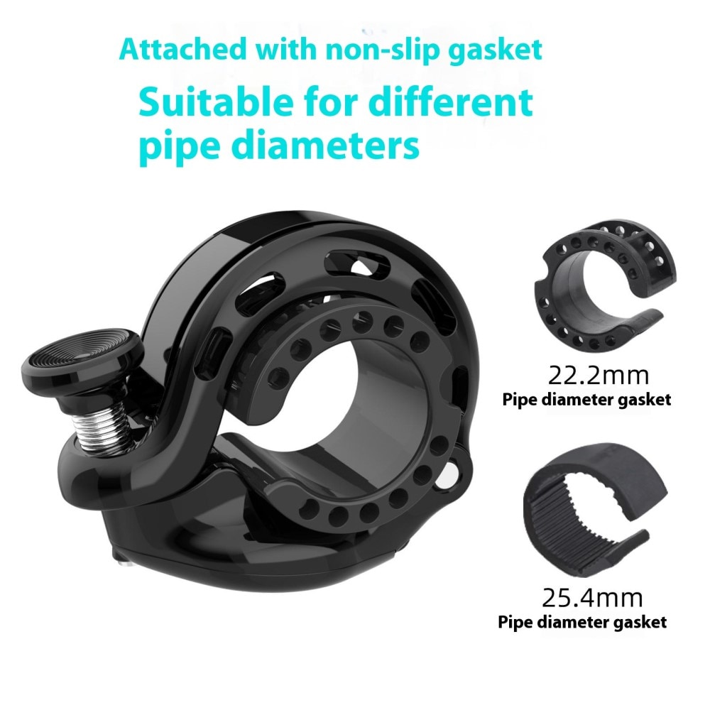Ringeklokke med skjult Apple AirTag-holder sort