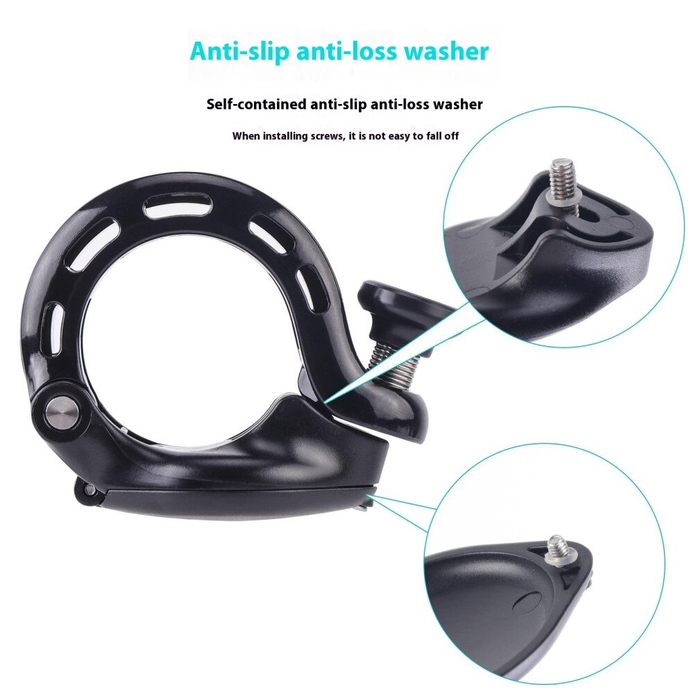 Ringeklokke med skjult Apple AirTag-holder sort