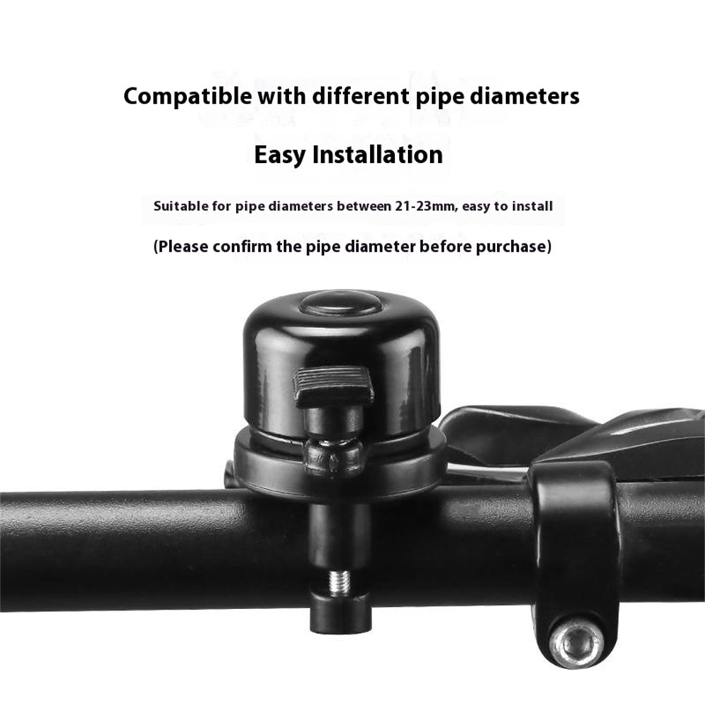 Cykelklokke med Apple AirTag-holder sort