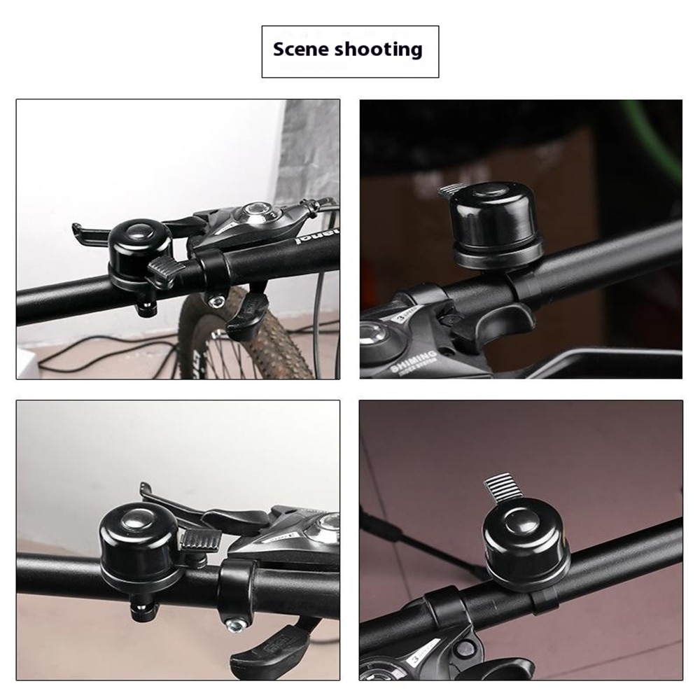 Cykelklokke med Apple AirTag-holder sort