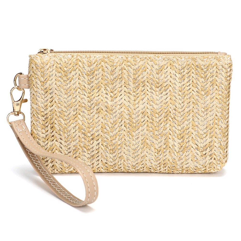 Flettet Clutch taske beige