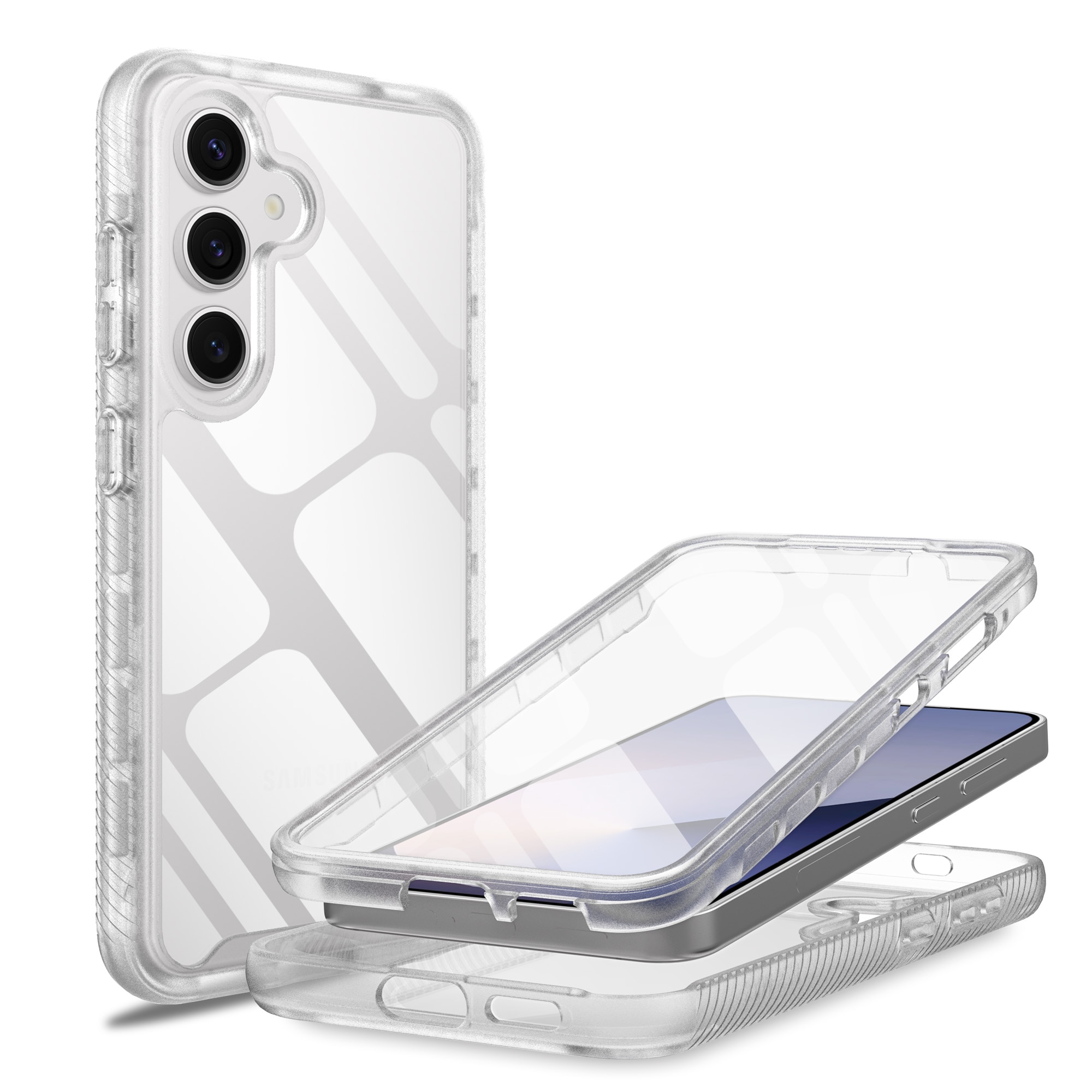 Full Protection Case Samsung Galaxy S25 Plus Gennemsigtig