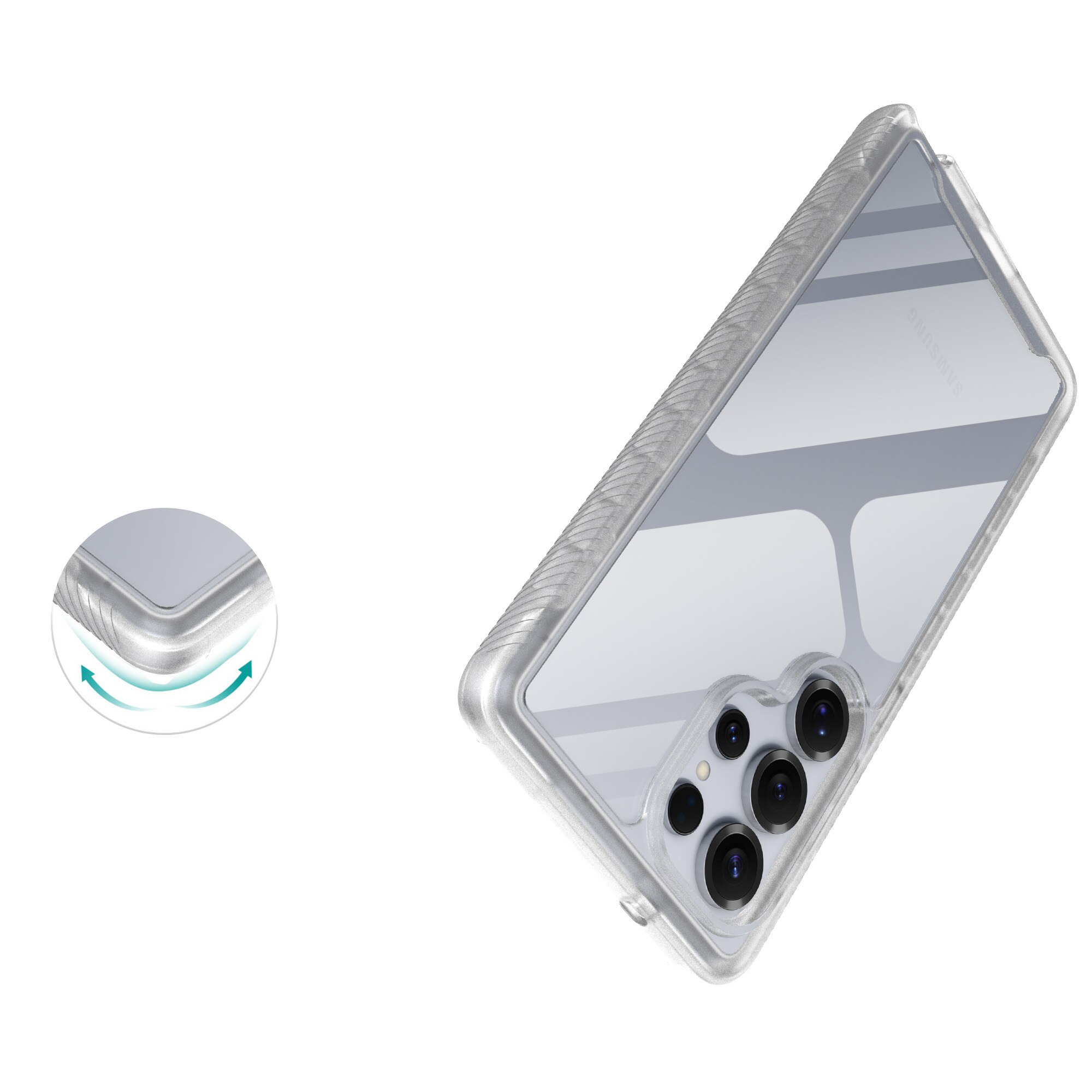 Full Protection Case Samsung Galaxy S25 Ultra Gennemsigtig