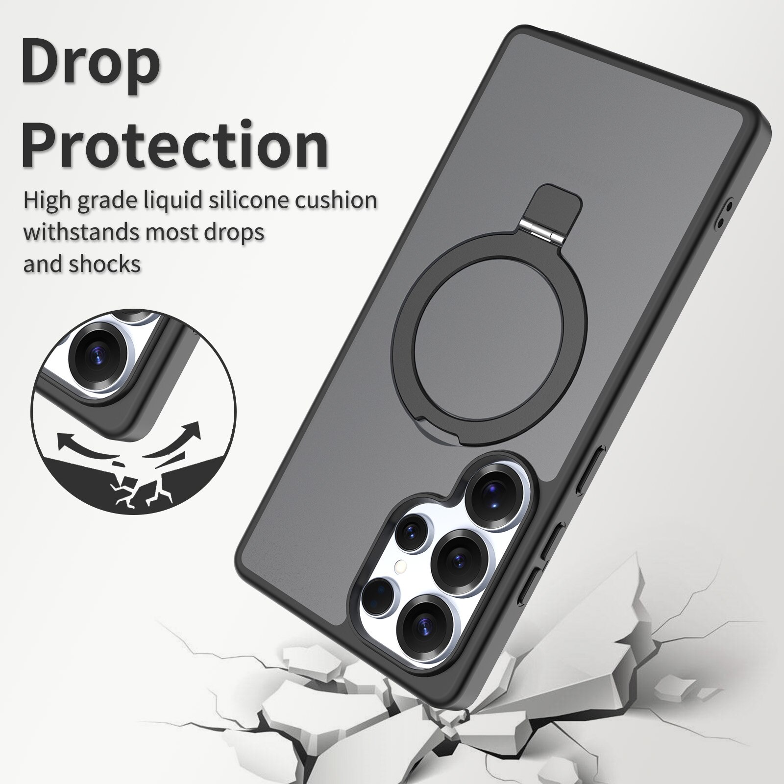 Hybridcover Magnetic Ring Samsung Galaxy S25 Ultra Sort